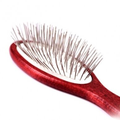 Blovi Red Wood Pin Brush -  šepetys ilgam plaukui