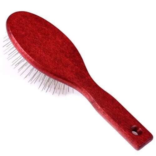 Blovi Red Wood Pin Brush - šepetys ilgam plaukui 1 Blovi Red Wood Pin Brush - šepetys ilgam plaukui 1