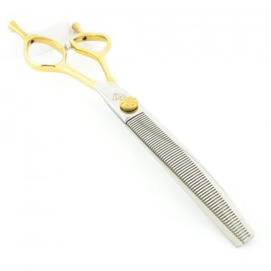 Diamond Gold Curved 65T 7,5" - lenktos filiravimo žirklės Diamond Gold Curved 65T 7,5" - lenktos filiravimo žirklės