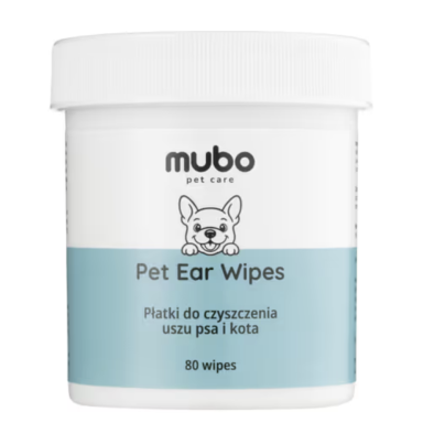 Mubo Pet Ear Wipes ausų valymo servetėlės, 80 vnt. Mubo Pet Ear Wipes ausų valymo servetėlės, 80 vnt.