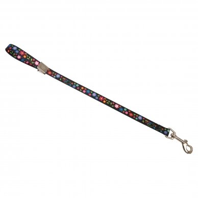 Show Tech pavadėlis juodas, su gėlytėmis, 45cm Show Tech pavadėlis juodas, su gėlytėmis, 45cm
